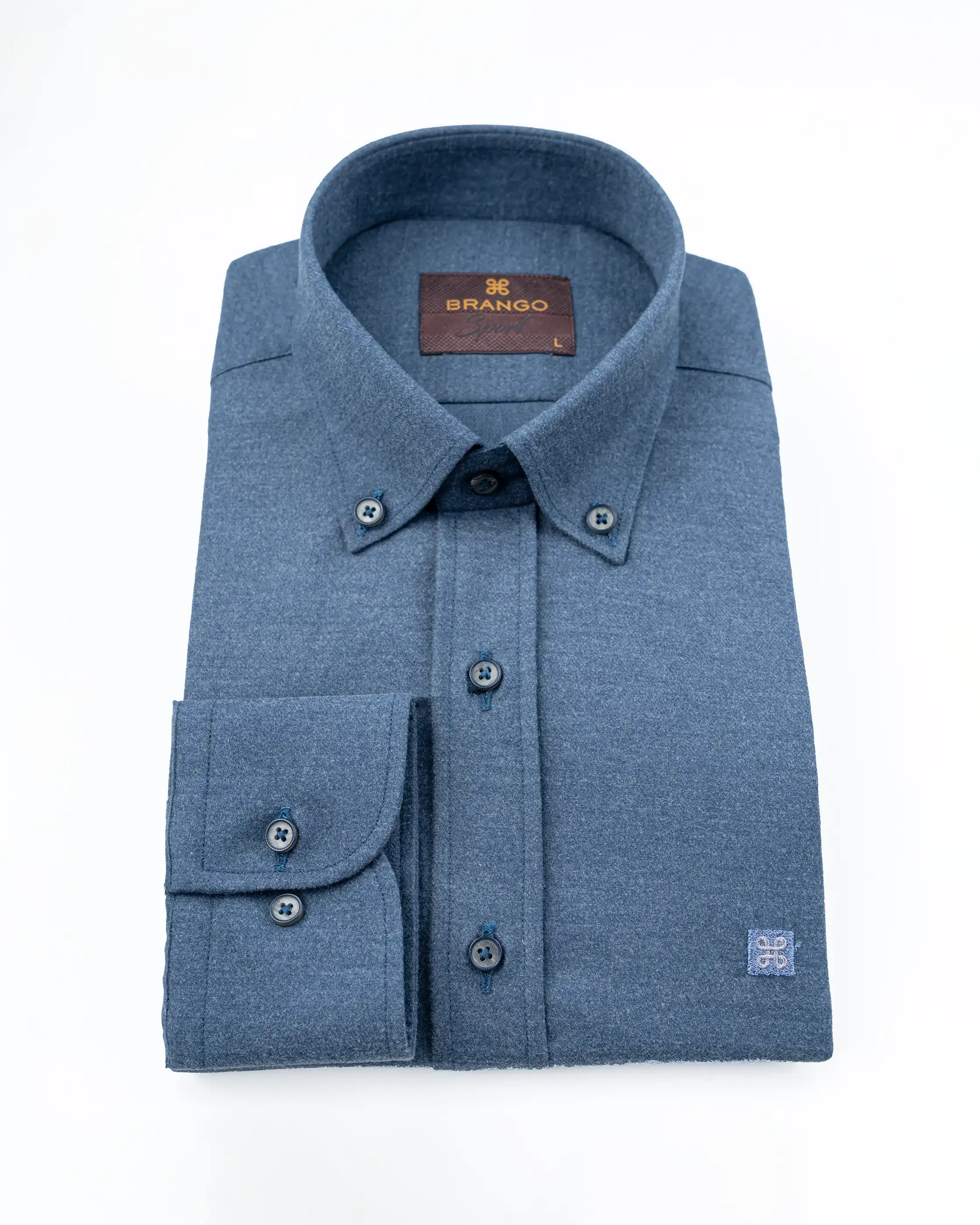 پیراهن آستین بلند پشم نازک ملانژ